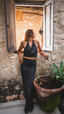 Halter Tie Top (Black)