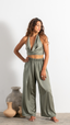 Halter Tie Top (Olive)